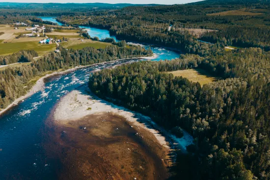 Vindelälven från ovan